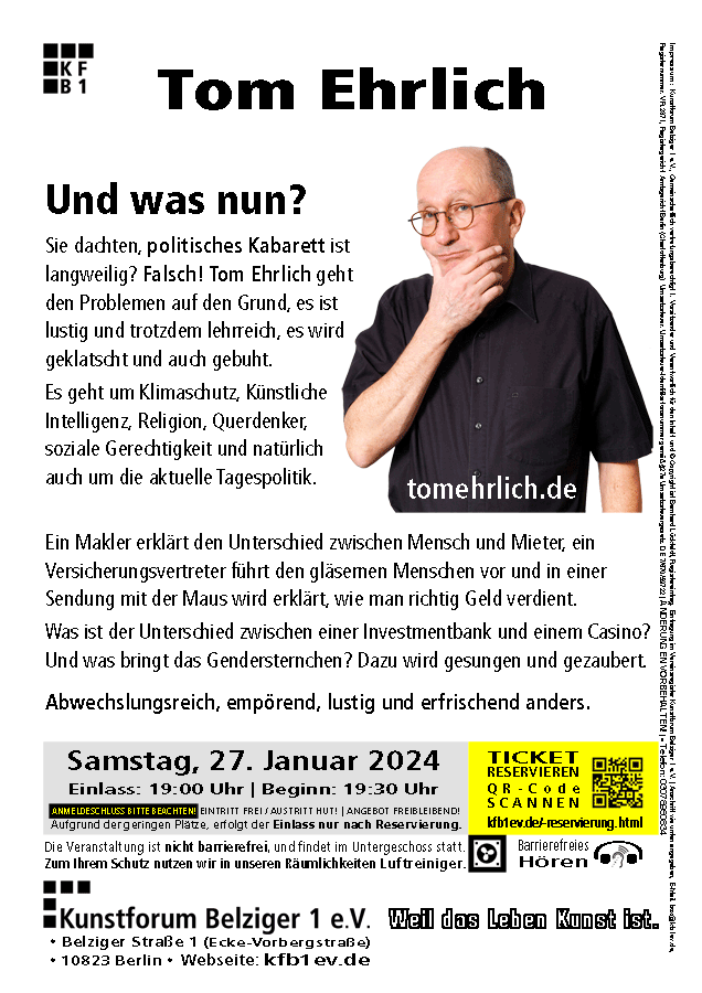 Tom Ehrlich-Und was nun? Im KFB1 am 27.01.2024