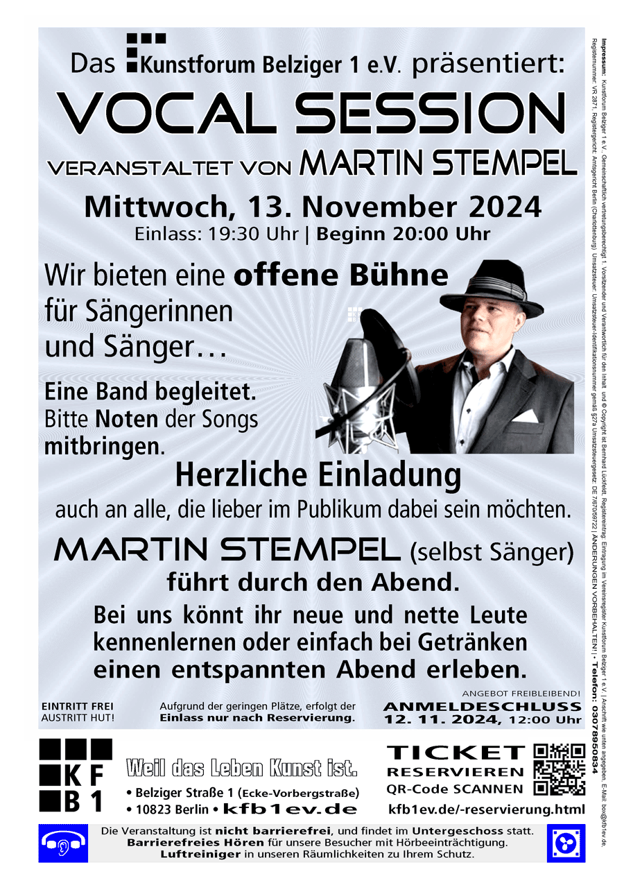 Vocal Session hosted by Martin Stempel im Kunstforum Belziger 1-am_13_November_2024