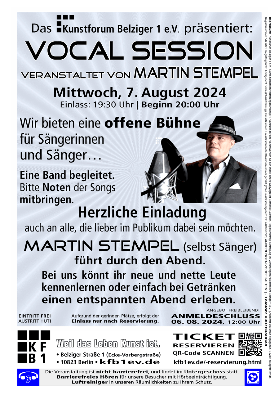 Vocal Session hosted by Martin Stempel im Kunstforum Belziger 1-am_7-Aug-2024